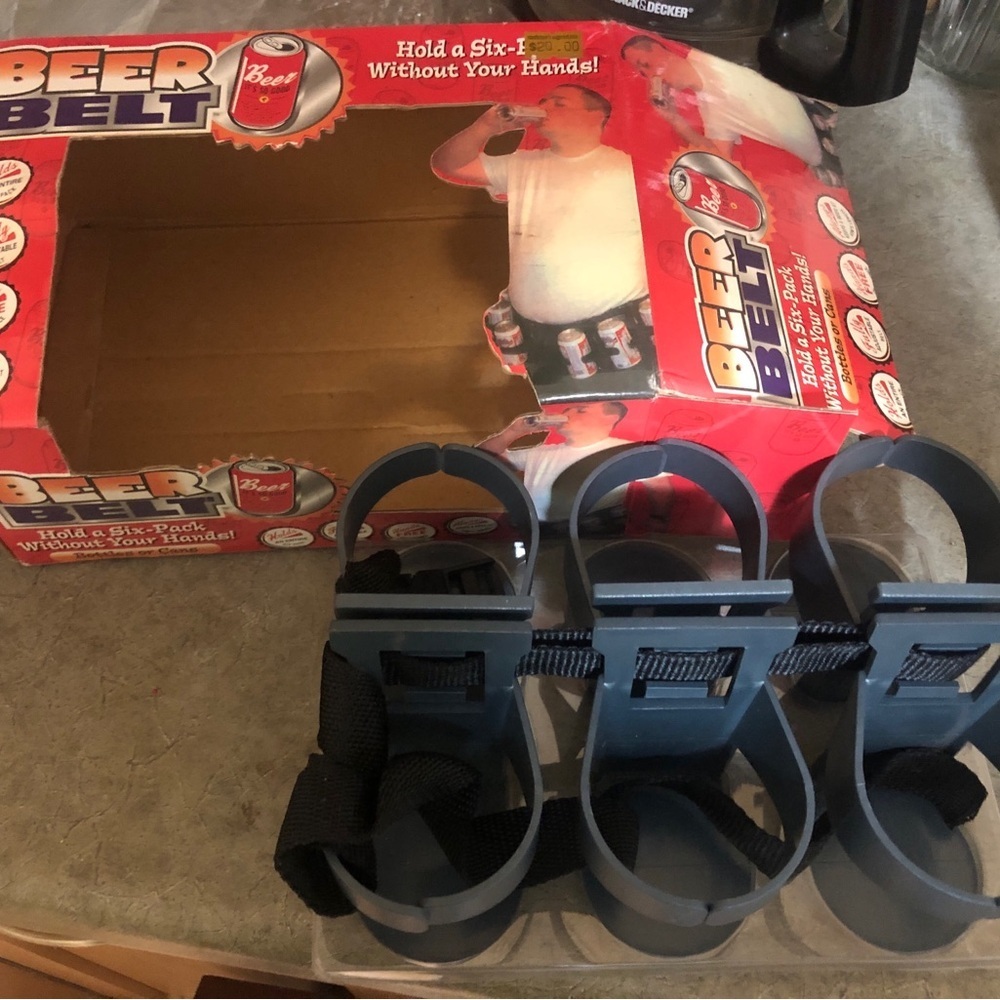 Mens Beer Can Belt. New in Box. 
$25